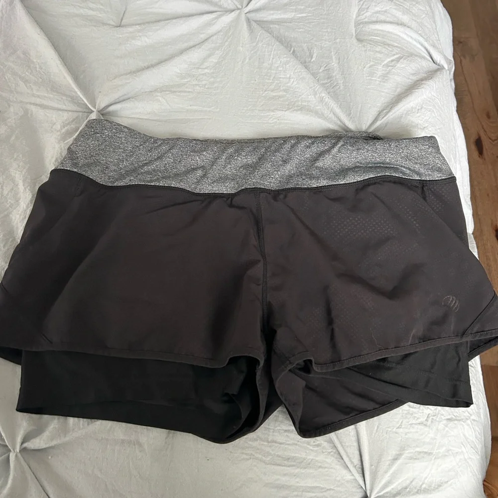Women's Black and Gray Athletic Shorts.  Set of 2 - Picture 2 of 8